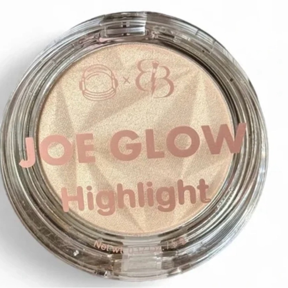 Joe Glow Highlighter Champagne Gold Shimmer Pressed Powder Highlight